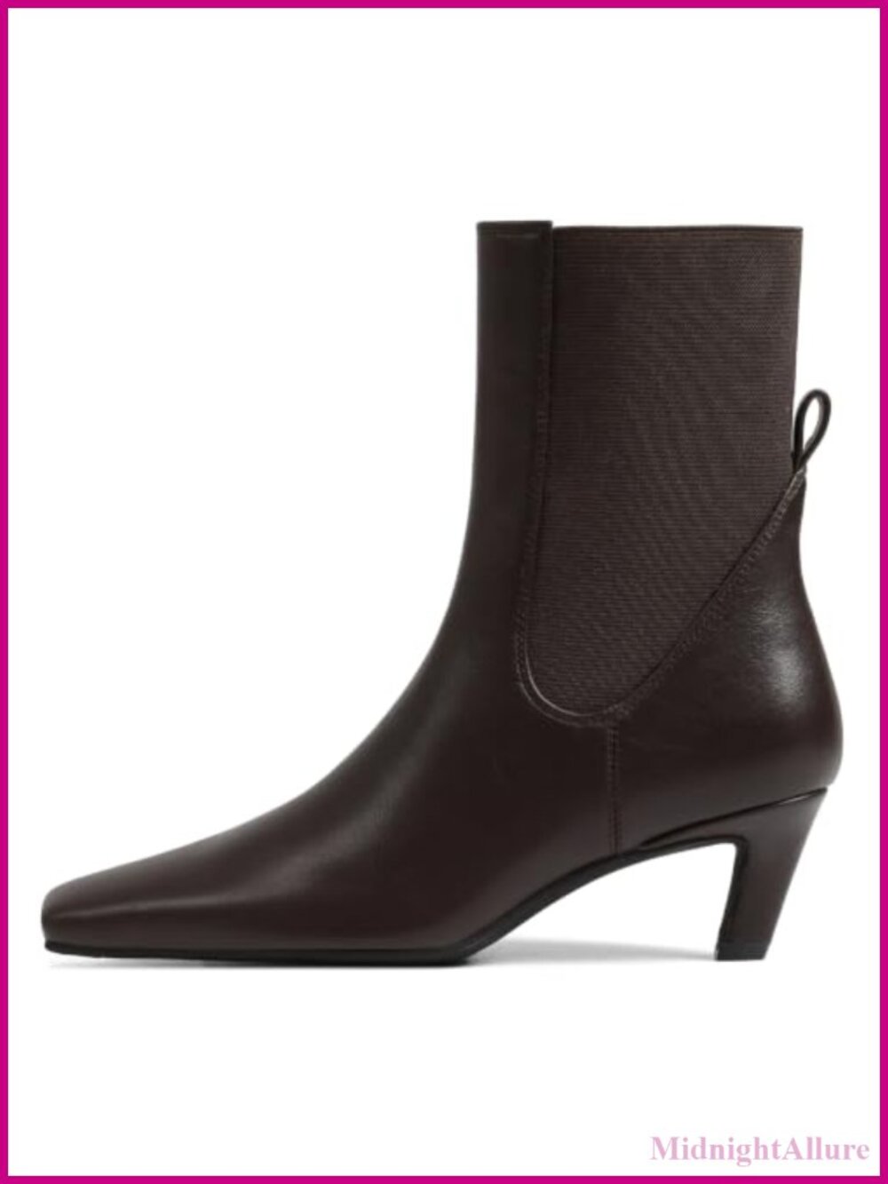 Women's Kitten Heel Ankle Boots Faux Suede Chelsea Booties Square Toe
